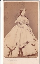 Photo CDV de la Reine Isabelle II d'Espagne par J. Laurent Madrid