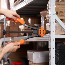 VEVOR Pince à Insert Fileté Outil à Riveter 35 cm 7 Mandrins 70 Écrous à Sertir