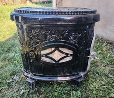 Poêle à bois Deville Le Non Pareil Noir Fonte Emaillé Brillant 52 x 32 x 56 cm