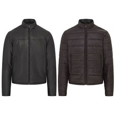 Hommes Noir Réversible Veste