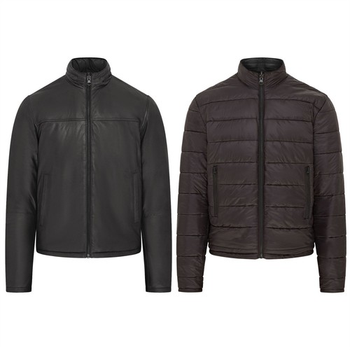 Hommes noir réversible veste - hommes,
