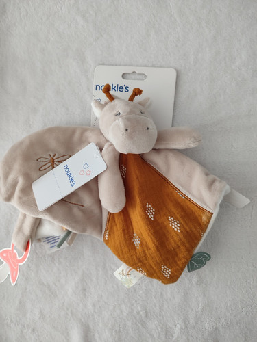 Doudou plat veloudoux - doudou, girafe