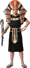 Déguisement Garçon Pharaon Toutankhamon 7/8/9 Ans Enfant Roi Egypte Egyptien