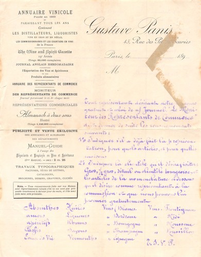 1890 annuaire vinicole gustave - 1890,