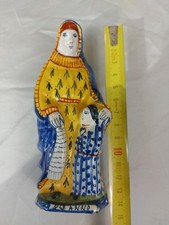 ANTIQUITE DECO FAÏENCE STE ANNE CÉRAMIQUE HENRIOT QUIMPER HAUT 14 CMS