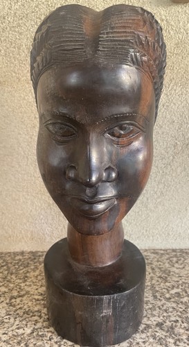 Tête féminine ébène - tête,
