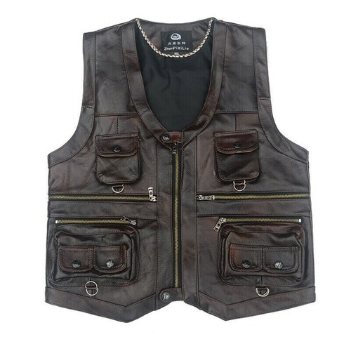 Gilet chasse cuir - gilet,
