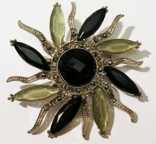 broche rétro étoile soleil