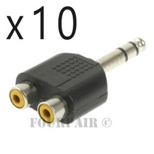 10 Pack Dual RCA Female Jacks
