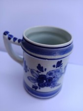DELFT BLEU - CHOPE DE BIERE - PORCELAINE FAIENCE - PEINT A LA MAIN