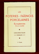 Les Poteries, Faiences, Porcelaines européennes, Tardy, Caractéristiques Marques