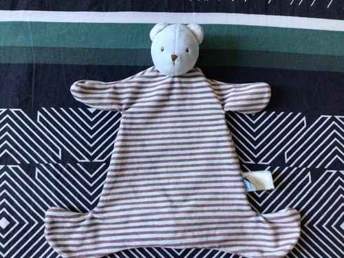 Doudou plat ours rayé - doudou,