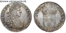 Louis XIV - Ecu au buste juvénile, 1667 9 Rennes