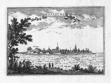 1680 - Gravure Estampe Originale Beaulieu Vue D'Engraving Kupferstich