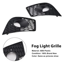 2PCS Front Bumper Fog Light Cover Grille Grill Pour Seat Leon Cupra 2005-2012