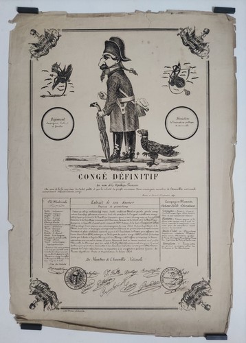 Congé définitif 1870 - congé,