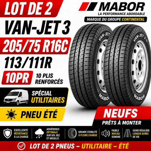 Lot pneus 205 75 - 2, r16c