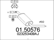 SILENCIEUX INTERMéDIAIRE VW TRANSPORTER T4 CAMIONNETTE 2.5,2.0,2.8 VR6