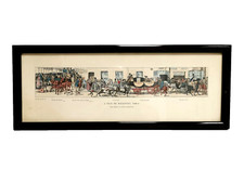 Lithographie anglaise vintage A TRIP TO BRIGHTON . JOHN DEAN PAUL plate 4 . 1824