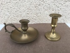 2 anciens petits bougeoirs en laiton / Années 50/60 / Déco / Bibelots