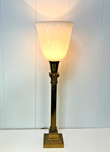 Grande lampe colonne bronze - grande,