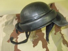 CASQUE cuir noir troupe motorisée espagnole  C2