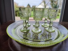 SERVICE A DIGESTIF EN OURALINE 6 VERRES ET SON PLATEAU