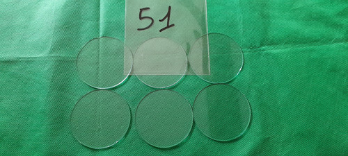 Ancien verre rond plat - 1,