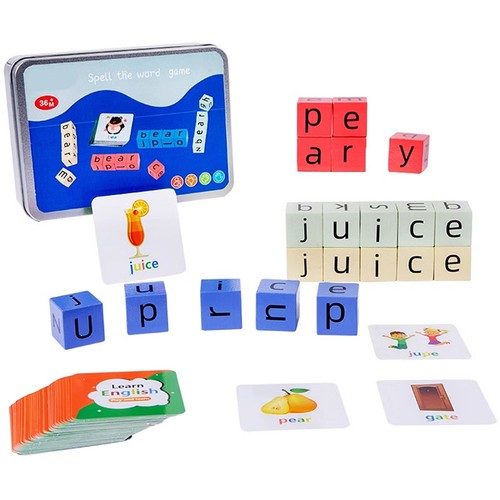 Jeu puzzle blocs alphabet - , en
