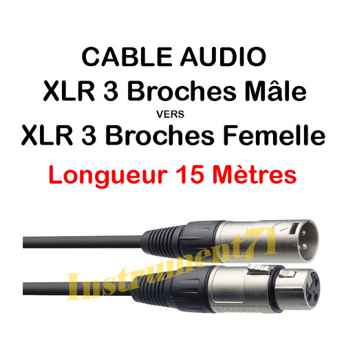 Câble xlr broches - 1,
