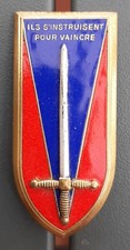 Insigne émail ESM Saint Cyr 1960s Ecole Spéciale Militaire DRAGO ORIGINAL BADGE