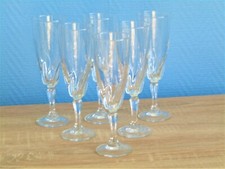 6 flûtes à champagne en cristal d'arques luminarc modèle FLAMENCO lotB
