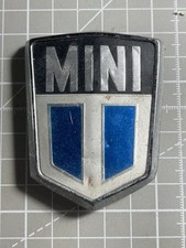 Vintage Ancien insigne Calandre MINI Cooper plaque badge emblème voiture metal