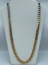 CHAINE FANTAISIE AGATHA MAILLE GOURMETTE BI COLORE JAUNE GRIS 187 GRAMMES W763