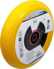 BGS Do It Yourself Roue de brouette | PU, jaune/noir | 400 mm
