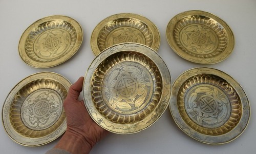 Assiettes creuses laiton - assiettes,