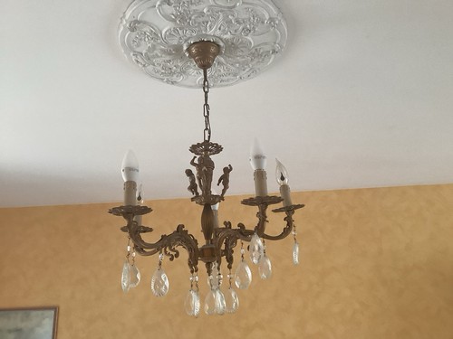Ancien lustre bronze - lustre, en