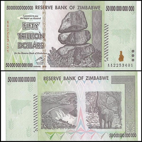 Zimbabwe billet billions - de,