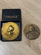 Lot de 2 médailles compagnie générale Transatlantique, paquebot France et Grasse