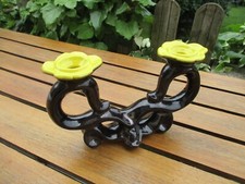 Bougeoir en céramique noire