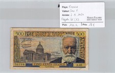 Billet France - 500 francs Victor Hugo 2-9-1954