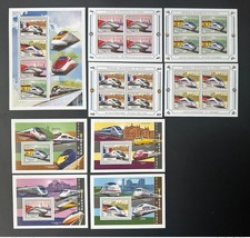 Congo 2012 Mi. 2092 - 2095 Bl. 434 - 437 Train TGV High Speed Trains Zug