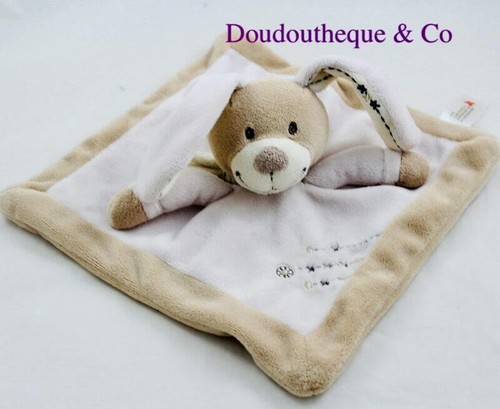 Doudou plat lapin nicotoy rose - doudou,