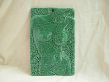 R TRAMEAU,VINTAGE FRENCH CERAMIC PLAQUE,WOMAN BUST,SIGNED,MIDDLE 20th.