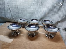 Lot 6 coupes à glace inox