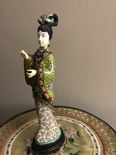 Cloisonne statuette figurine - statuette,