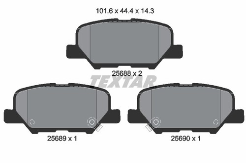 Textar 2568801 plaquette - plaquette, de
