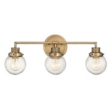 Applique Murale Lumière de Salle de Bain Laiton Acier Verre IP44 Lampe à Miroir