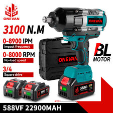 Clé à chocs tournevis sans fil sans balais électrique 3/4" 3100NM avec 2batterie