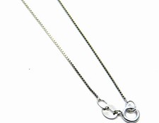 Pegaso Bijoux Collier En Or Blanc 18kt (750) Chaîne Vénète Simple Cm 40